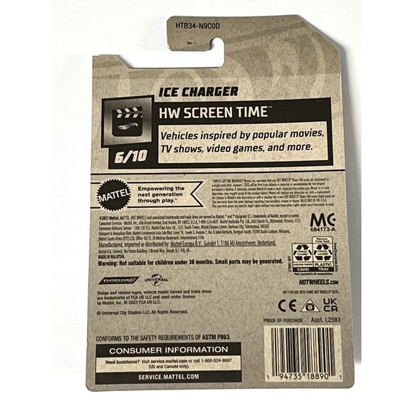 Hot Wheels Ice Charger Fast & Furious HW Screen Time 2023 Car - Picture 7 of 7